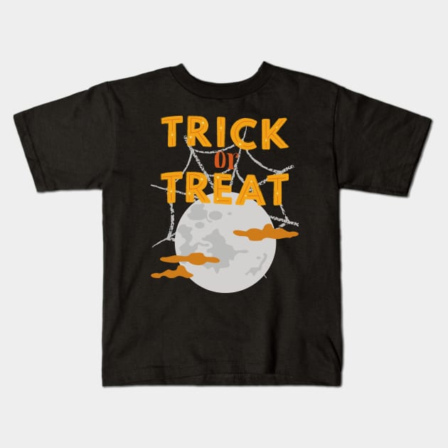 Trick or treat for Halloween party Kids T-Shirt by Gomqes